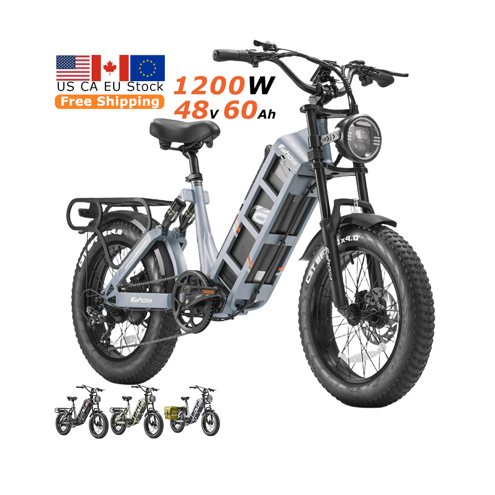 Eahora Juliet 2024 Upgraded Electric Bike 110-120miles on one charge.1000W Brushless motor 48V 60Ah Battery 20"x4.0" Tire