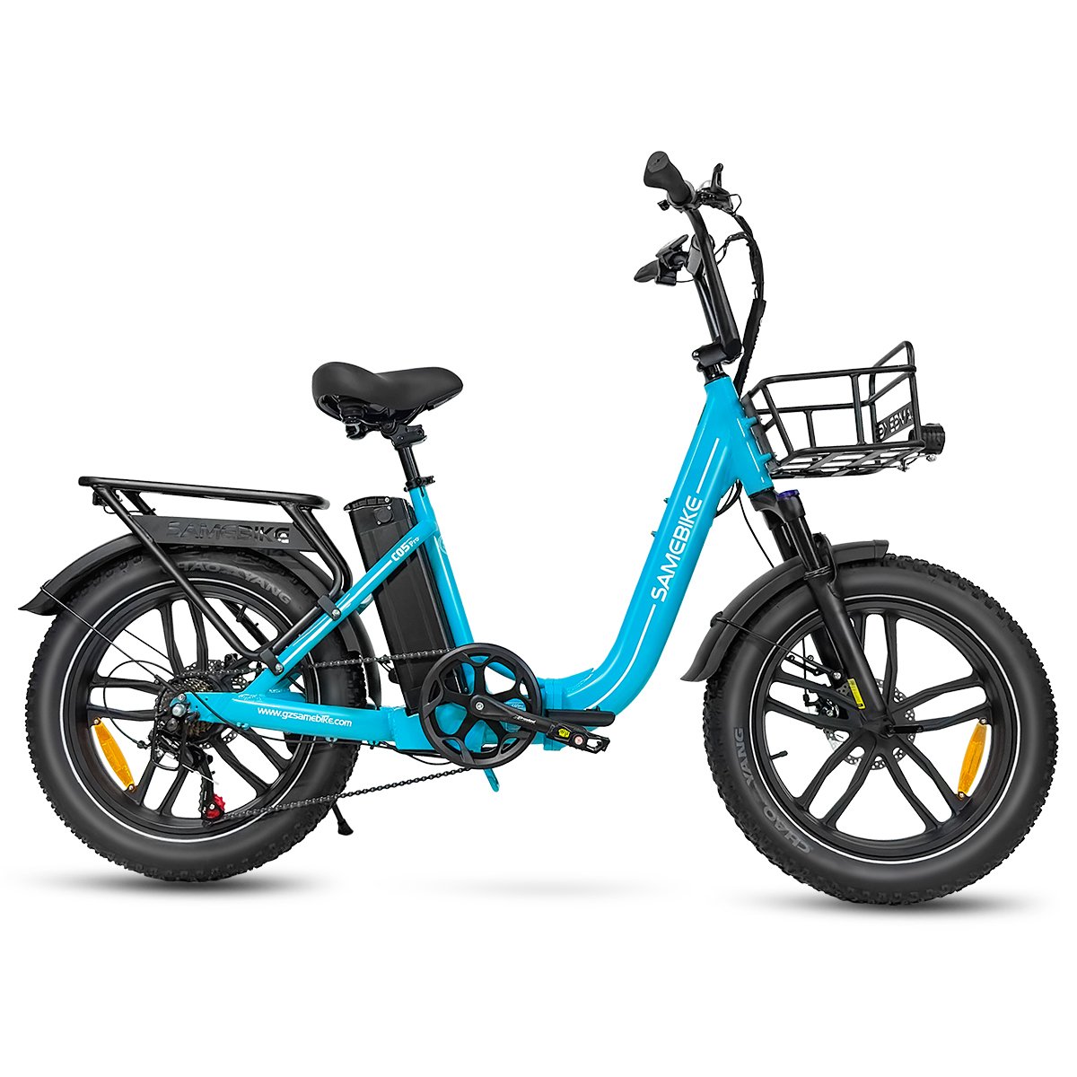 C05 Pro SAMEBIKE OEM/STOCK 20 inch mini 500w motor 36V 13AH lithium battery fat electric city bicycle adult cheap folding ebike