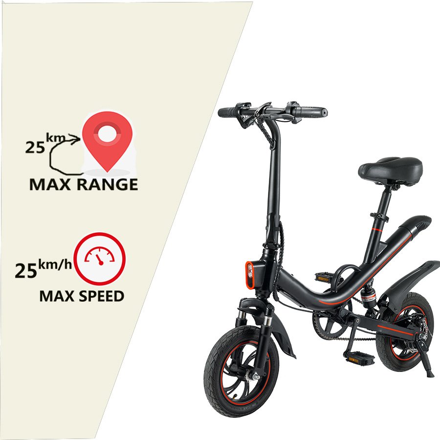 Factory OEM 350W 12'' Mini Pedal Assist waterproof Folding e-Bike Small Electric City Bike for adult