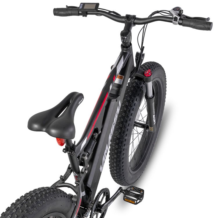 LAMASSU most powerful electric bicycle fat tire 500w 250w 26inch electric full suspension mountain bike