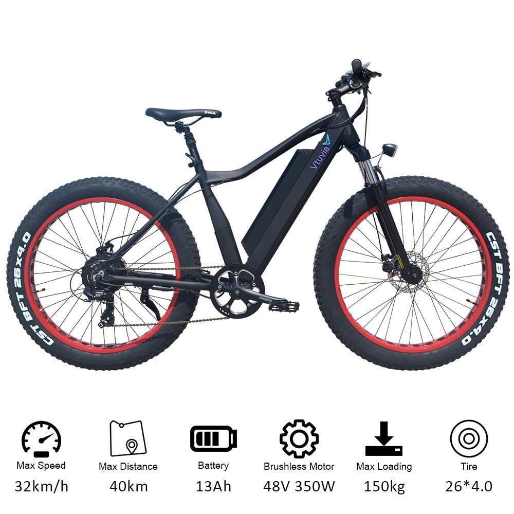VTUVIA SJ26 250W 750W 36V 48V Electric Fat Bike bicycle mountain MTB with 48v 1000w 750w 500 watt rear hub motor for man