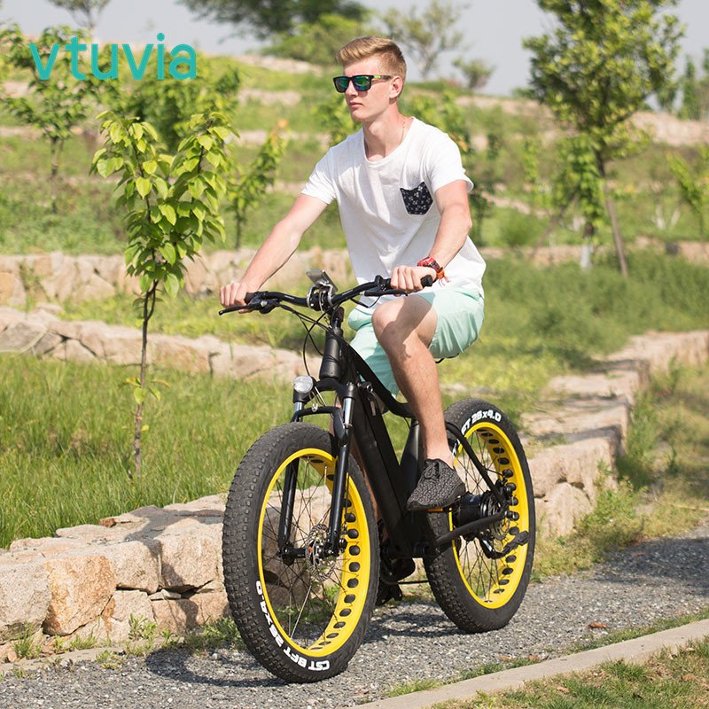 VTUVIA SJ26 250W 750W 36V 48V Electric Fat Bike bicycle mountain MTB with 48v 1000w 750w 500 watt rear hub motor for man