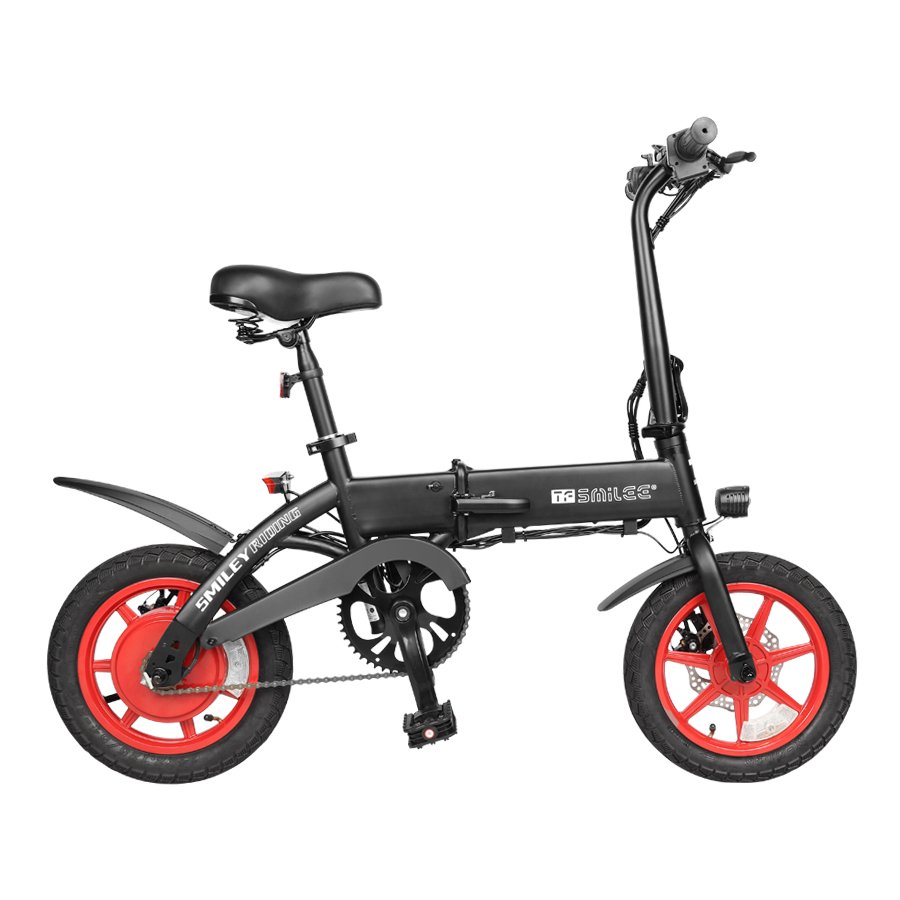 S7 Folding Electric Bicycle with 36v/48v Lithium Battery Integrated Rear Hub Motor Steel Frame Disc Brake & 7 Speed Gears E Bike