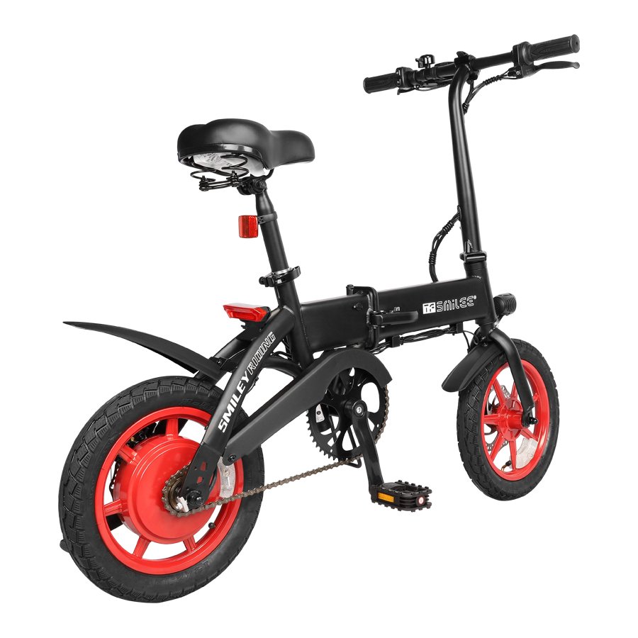S7 Folding Electric Bicycle with 36v/48v Lithium Battery Integrated Rear Hub Motor Steel Frame Disc Brake & 7 Speed Gears E Bike