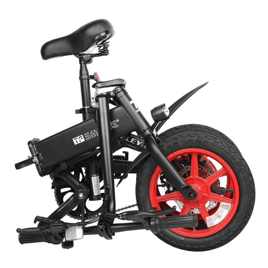 S7 Folding Electric Bicycle with 36v/48v Lithium Battery Integrated Rear Hub Motor Steel Frame Disc Brake & 7 Speed Gears E Bike