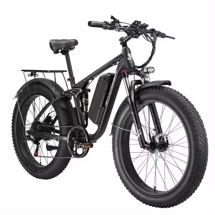 Bafang M630 Mid Drive Full Suspension e bike M630 Ebike 52v 17.4Ah 1000w Electric Mountain Bike 26 Inch Fat Tire Ebike