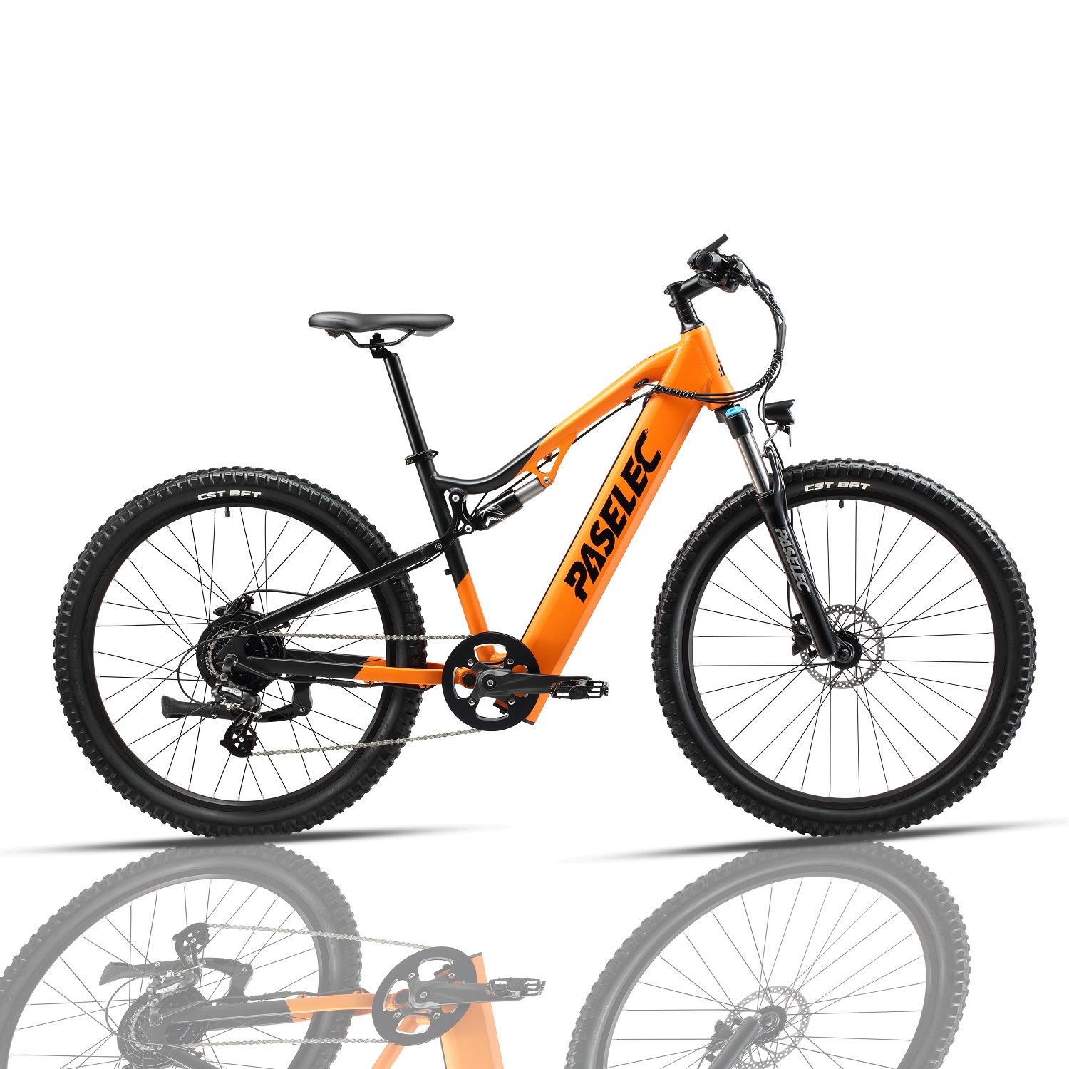 Paselec GS9 Electric Mountain Ebike for Adults 27.5 Inch Full Suspension with 500W Motor
