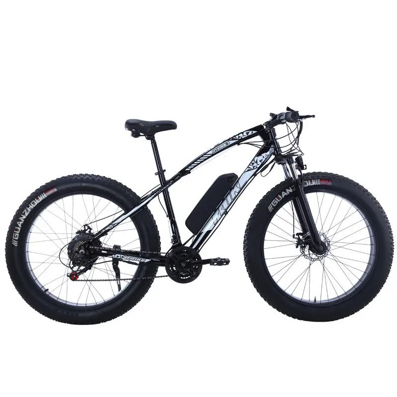 2024 Factory 1000w adult electric mountain bike 26" fat tyre 36V 48V 8AH 10AH 350W variable speed electric snow bike beach ebike