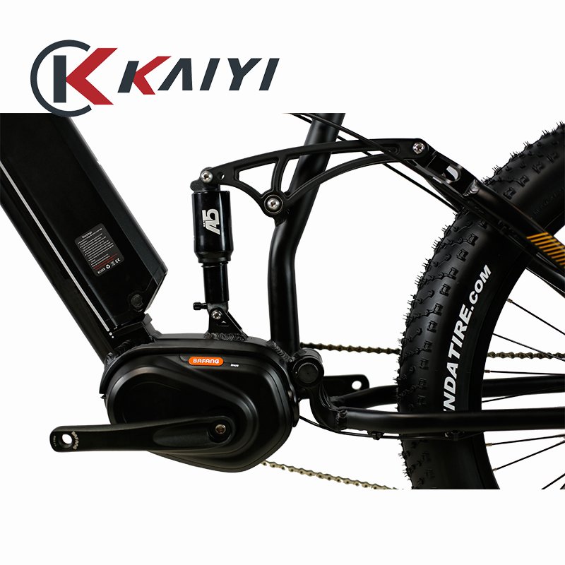 KAIYI Bafang Ultra Mid Drive Electric Bike Big Battery Full Suspension Ebike Adult Bicycle Electric 26 Inch Sensor New 36V 2023
