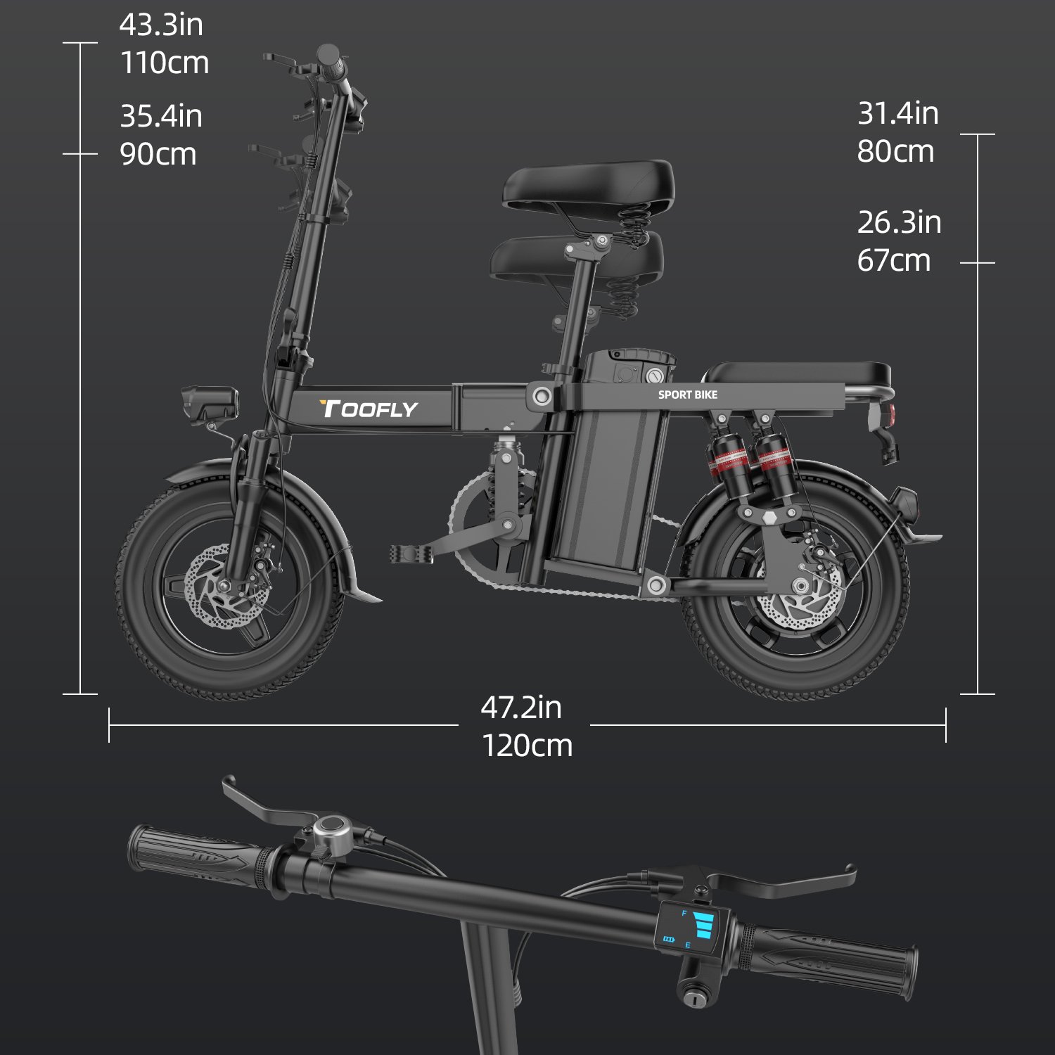 EU Warehouse Electric Bike Bicycle Exercise Electric City Bike E Bike TOOFLY Folding Ebike 400w