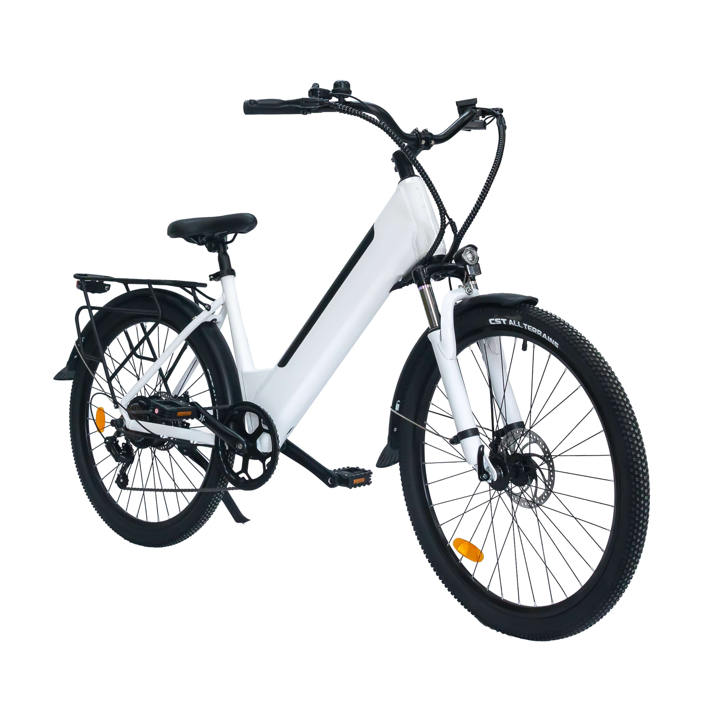 Electric city bike 26 inch swappable battery pedal assist electric road bike
