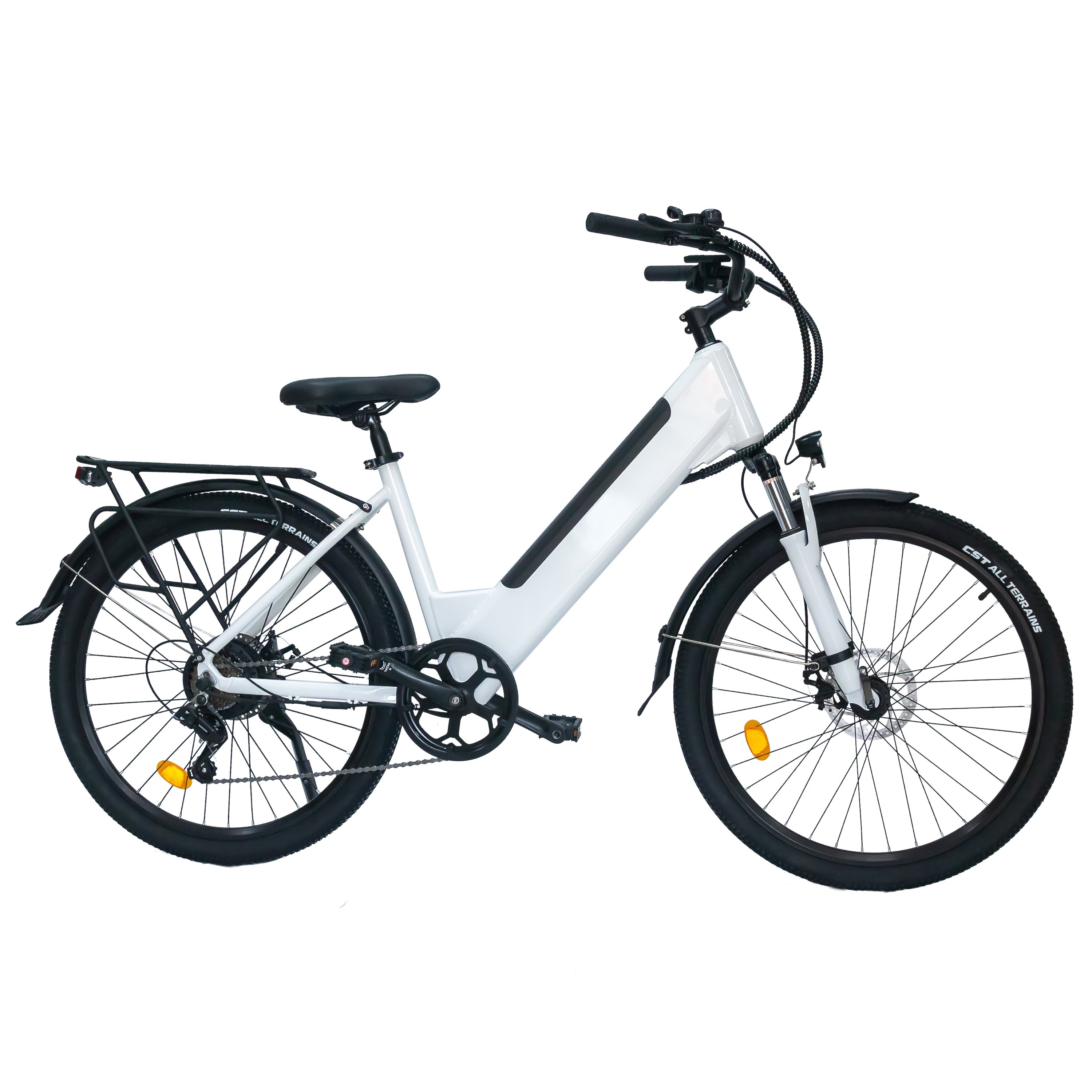 Electric city bike 26 inch swappable battery pedal assist electric road bike