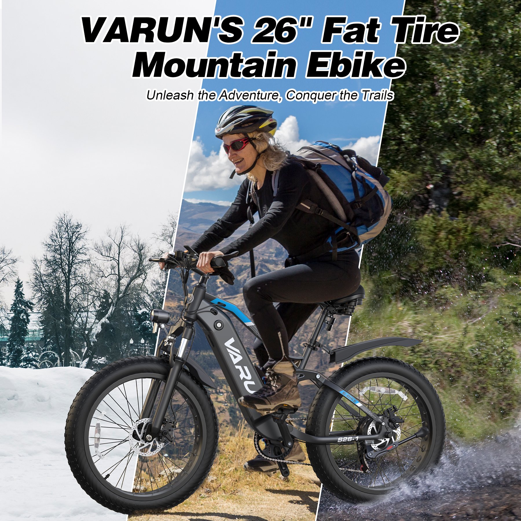 EU USA Stock 750 Lithium Battery Fat Tire Mountain Fat Electric Bike 48V 16.8AH Long Rong Sport E Bike For Adults