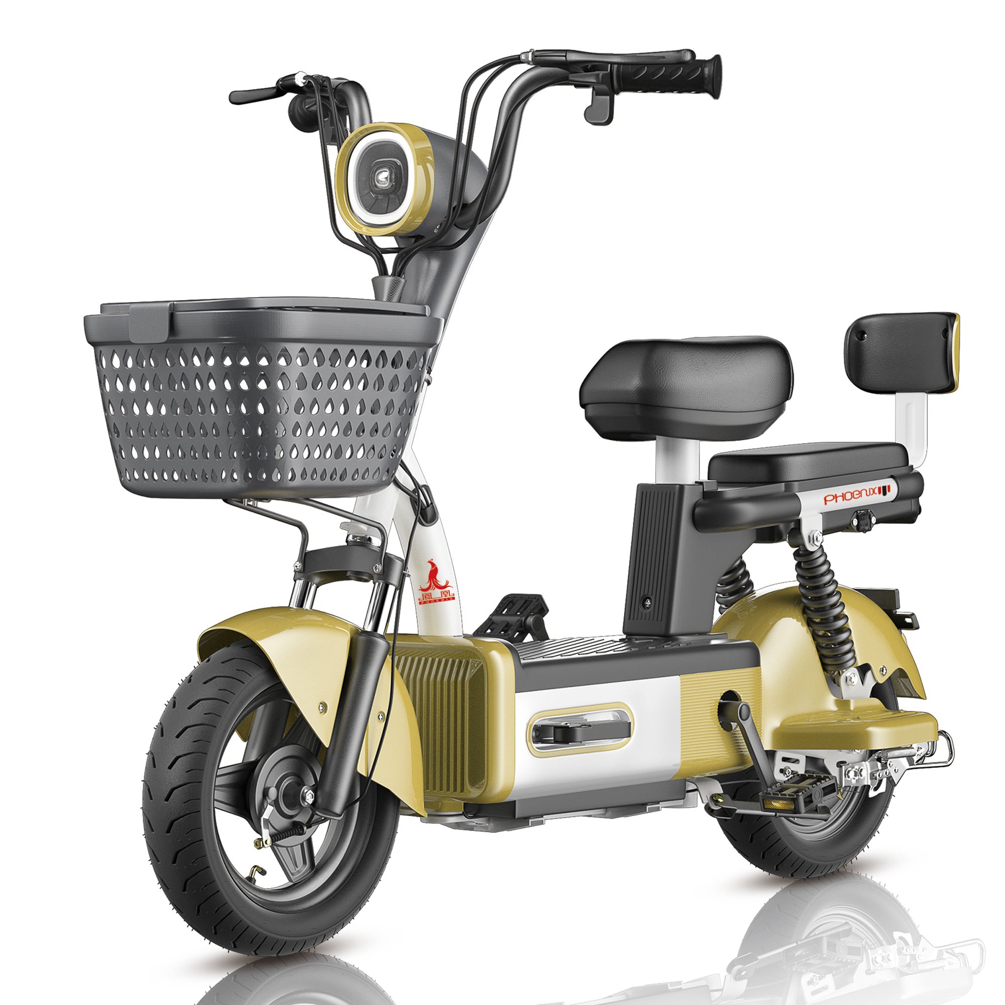 US Warehouse 350W Electric Hybrid City Bike 48V 12Ah Fat Bike with Steel Frame Digital Smart Electronic Bicycle