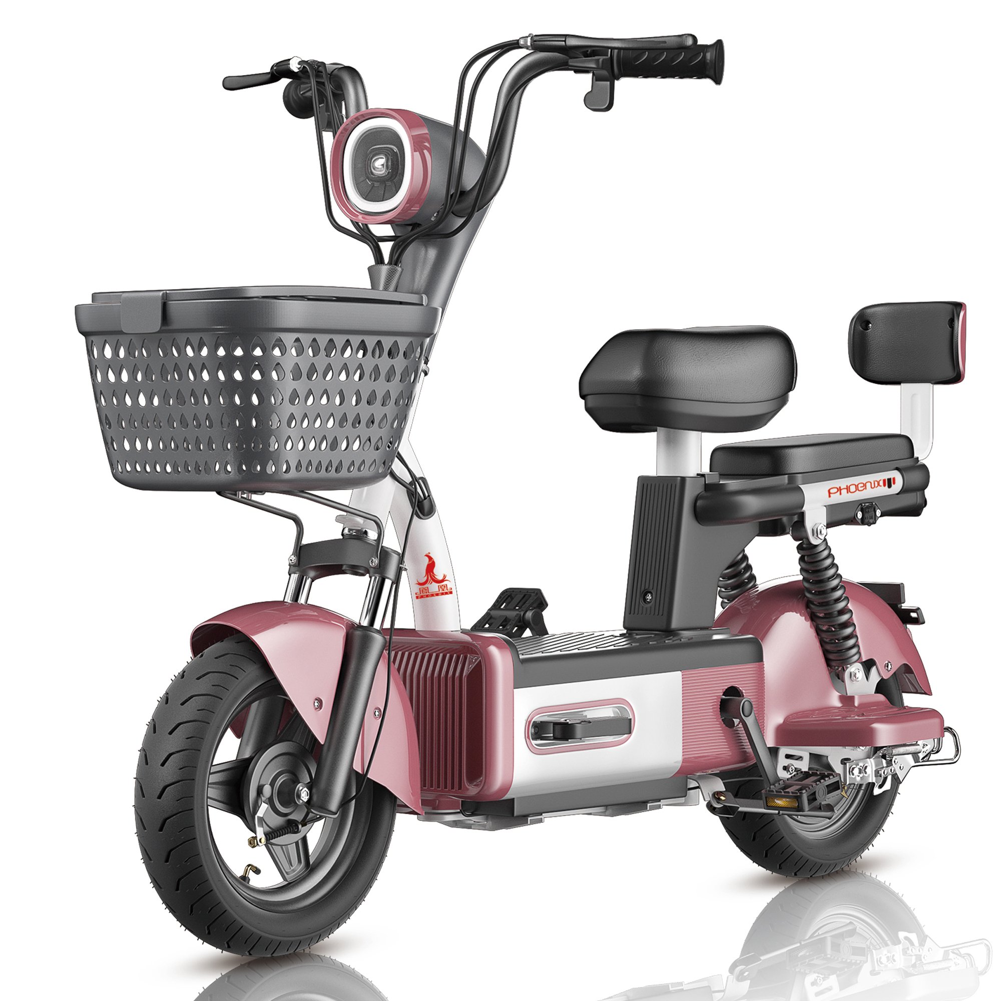 US Warehouse 350W Electric Hybrid City Bike 48V 12Ah Fat Bike with Steel Frame Digital Smart Electronic Bicycle