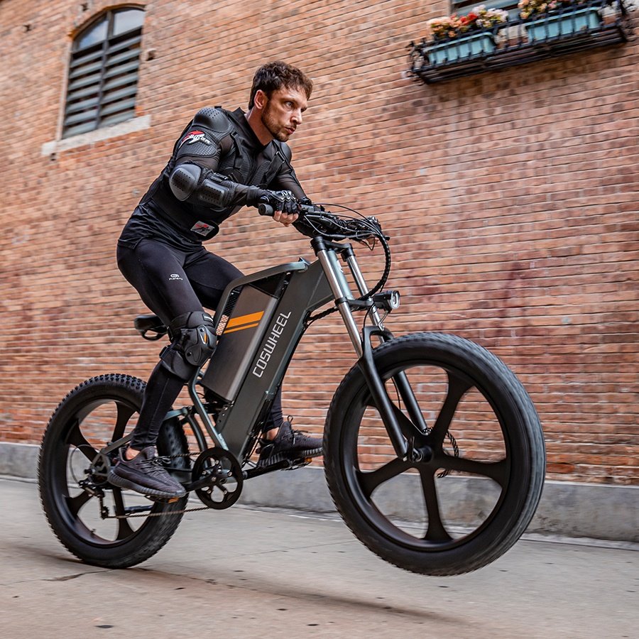 COSWHEEL T26 Wholesale 26 Inch Full Suspension Electric Bicycle E Bike Electric City Bike