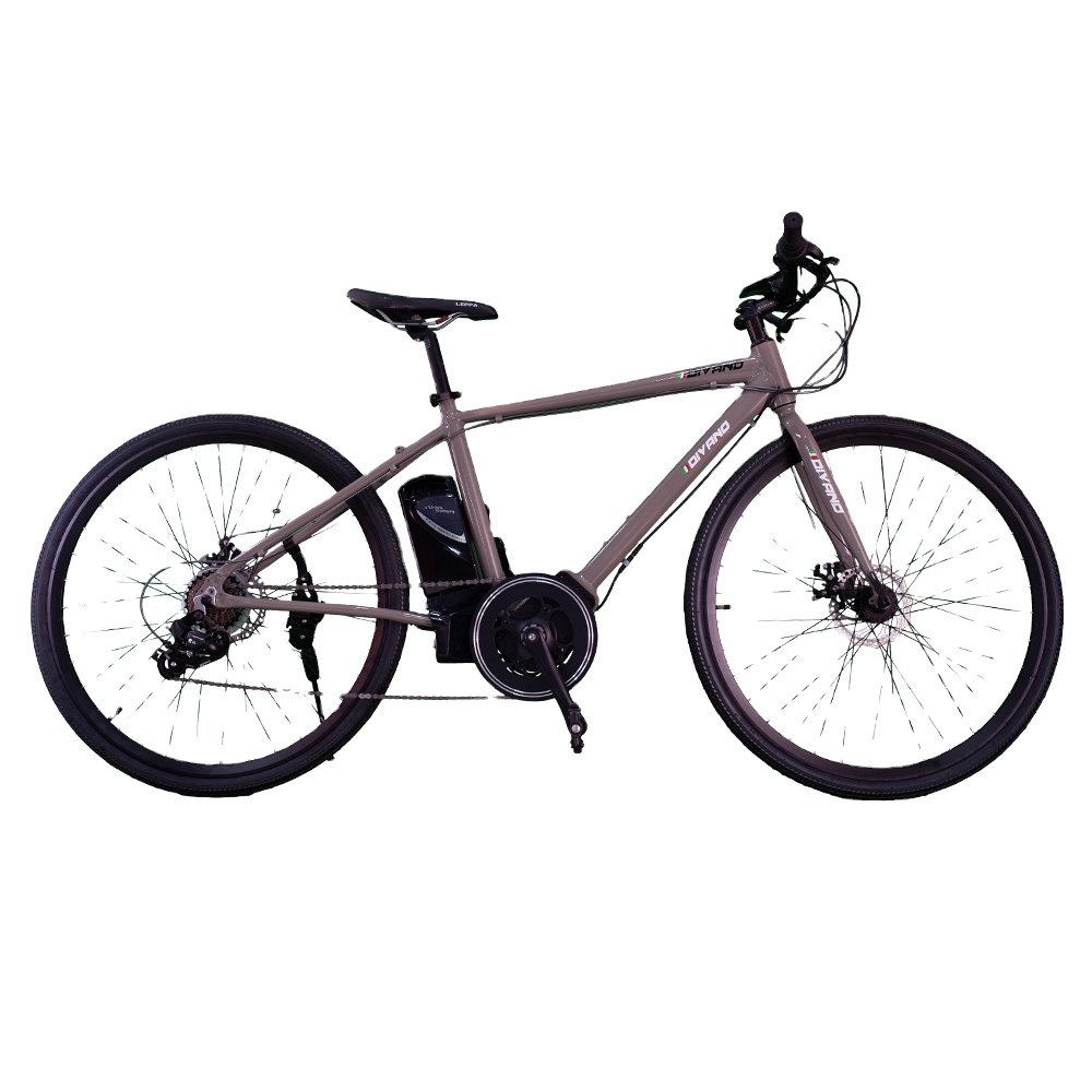 Divano High-End Electric Cycle Electric City Bike Light Grey 700C 7 Speed 36V City E-Bike