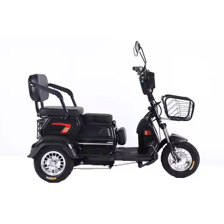 2024 China New Model 48V Electric Tricycle Convenient Elderly Passenger Cargo Transport Lithium Tube Electronic City Bike