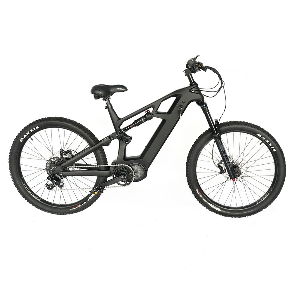 New Carbon Fiber Frame Emtb 48v Bafang G510 /m620 1000w Motor Mid Drive Full Suspension Electric Mountain Bike Mtb