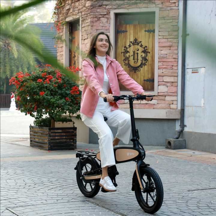Wholesale US Stock DYU C2 Folding Electric City Bike 16 Inch Easy-carry Electric Bicycle 40km range 48v 350w Mountain Bike