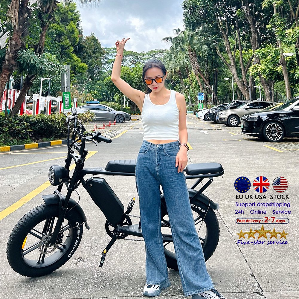 20 inch Electric Bicycle OUXI V8 fatbike 48v 250W/1000W two seat Electric Mountain Bike Eu warehouse E-bike electr bike