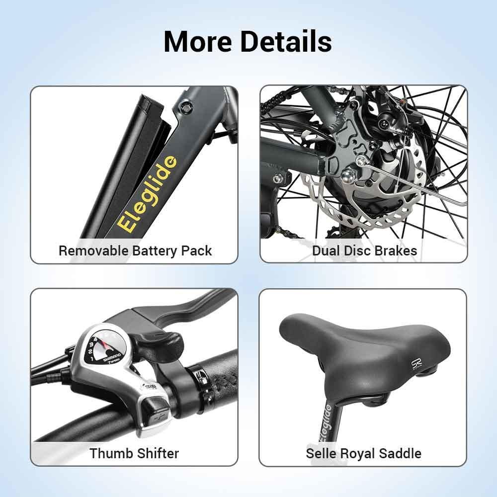 Poland Stock Eleglide T1 STEP-THRU 36V Controller Motor Max Power 250W All Terrian 27.5 Inch Adult Electric Bike