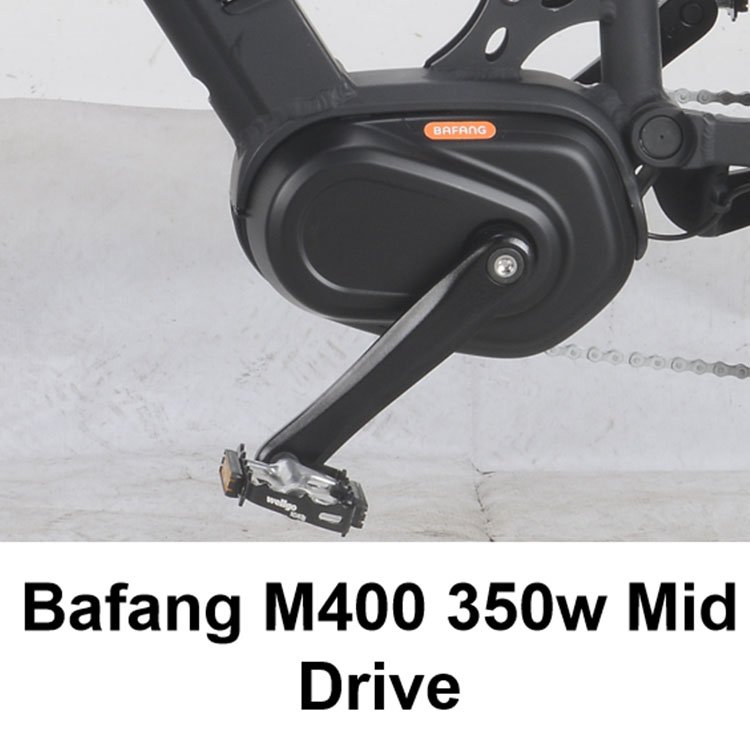 Hot Selling Bafang 350W Brushless Mid Drive Motor Full Suspension Electric Mountain Bike with LED Display