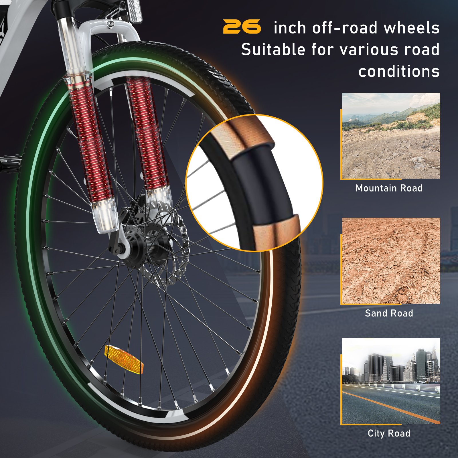 HITWAY EU UK Warehouse 36 V 15Ah Removable Battery 250 W E Bike 26 Inch Electric Road Bike Electric Bicycle