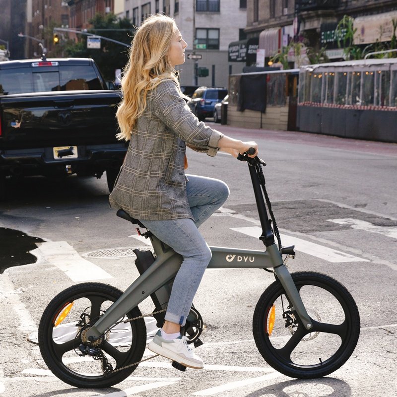 Drop shipping DYU T1 20'' Folding electric city bicycle Electric Hybrid Bike with shimano 7 speed transmission for adults