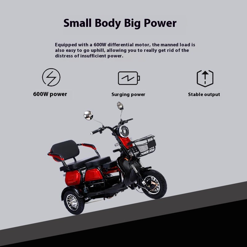 2024 China Factory Directly Three Wheels Electric Bike 3 Wheels Electric Scooter For Adults Electric Tricycle Bike