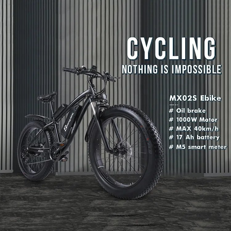 2023 Hot Selling 500W EU Warehouse Bicicleta Electrica Fat Tire 15Ah Powerful Dual Suspension Off-Road Adult Electric Bike