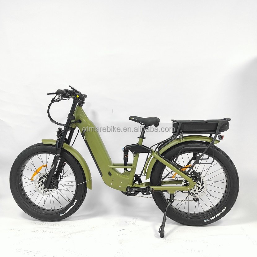 step through 26 inch electric mountain bikes double battery full suspension dual drive 1000w 750w motor electric bicycle
