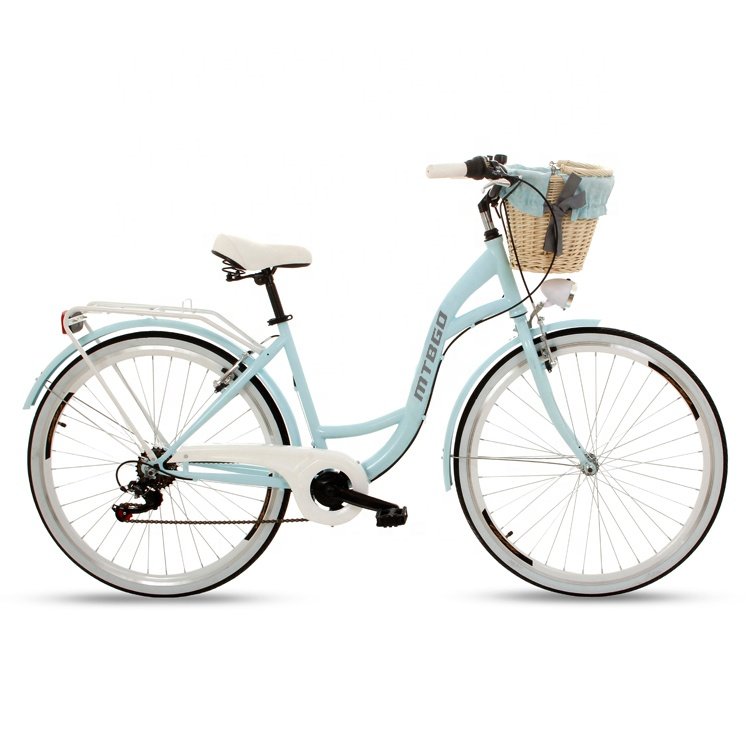 China Factory Classic 7 Speed Lady's Women's Urban City Bike bicycle with basket / OEM sharing bicycle retro lady adult bike
