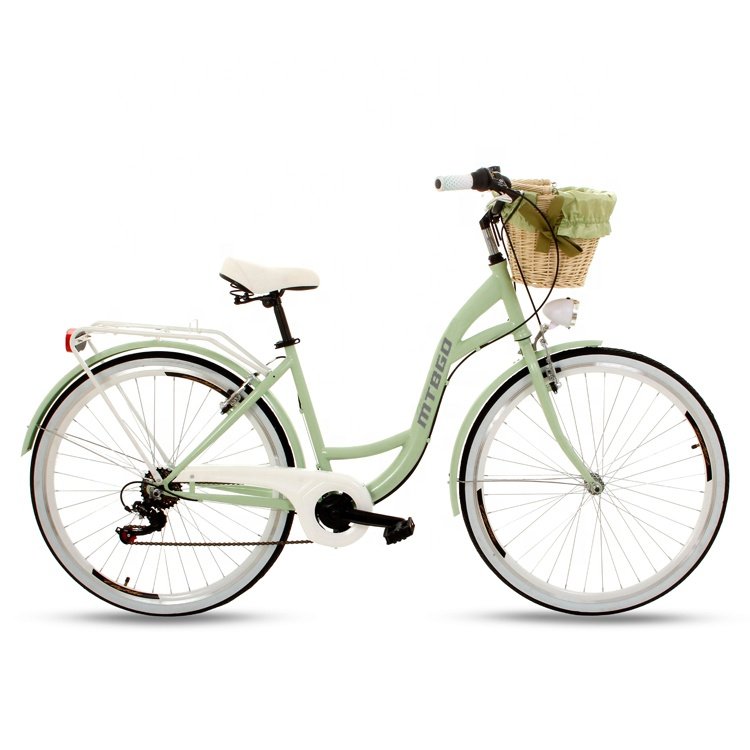 China Factory Classic 7 Speed Lady's Women's Urban City Bike bicycle with basket / OEM sharing bicycle retro lady adult bike