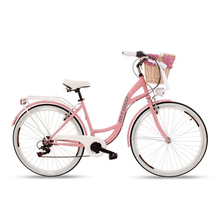 China Factory Classic 7 Speed Lady's Women's Urban City Bike bicycle with basket / OEM sharing bicycle retro lady adult bike