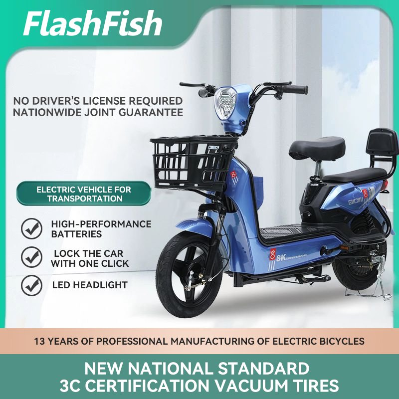 China Cheap Long Range Touring Scooters with Battery Big 2 Seat Carbon Steel Frame Road Bike Electric Bicycle for Adult Woman