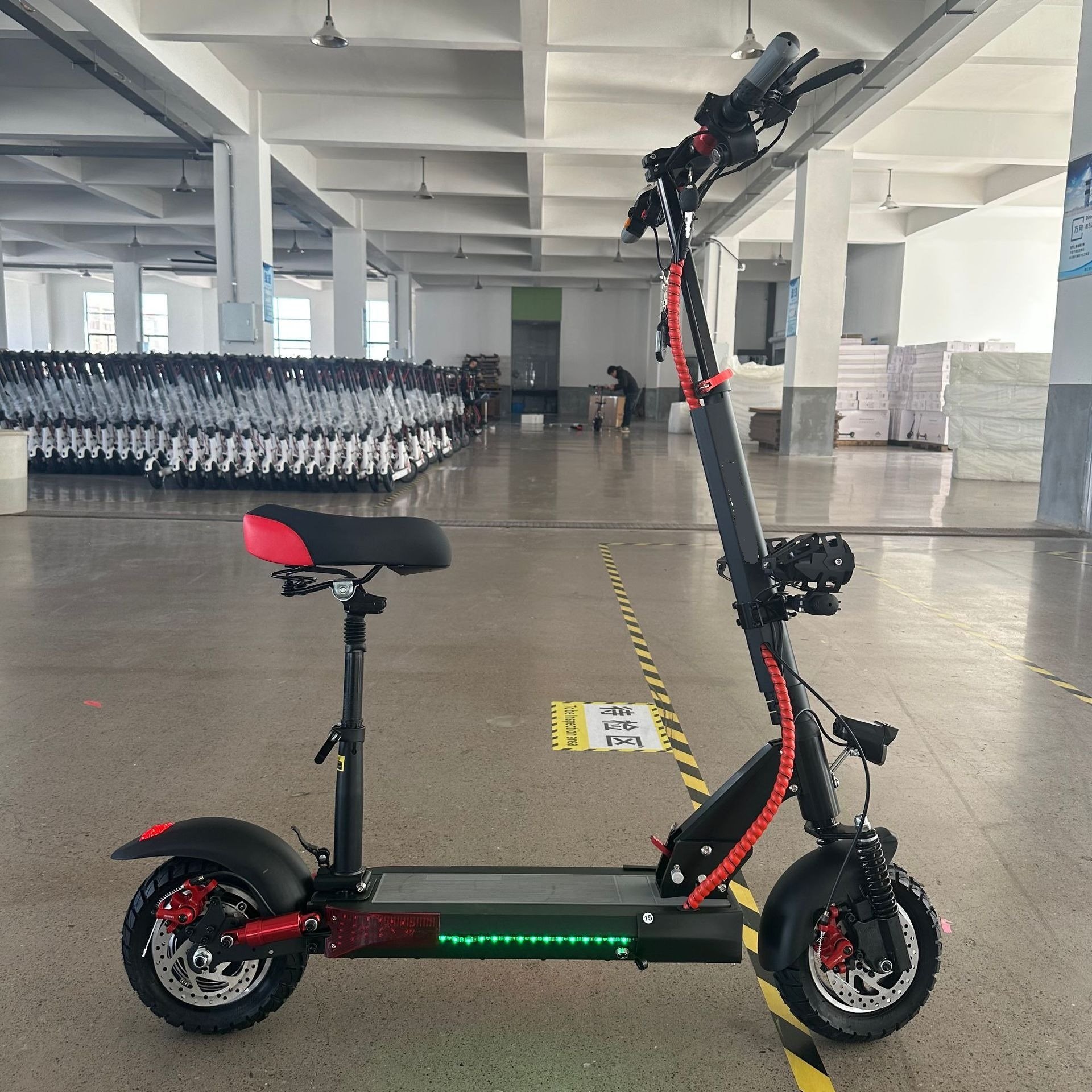 Electric Adult Scooter with 13ah Battery Capacity LCD Meter Pneumatic Tires for Off-Road Riding Two Powerful Cheap Features