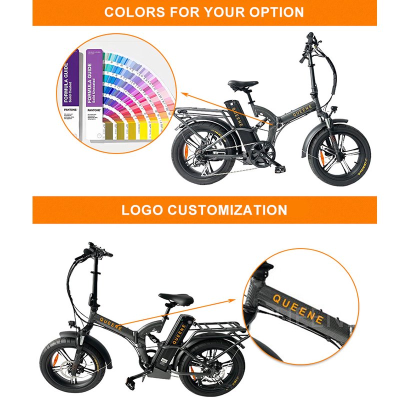 OEM Long Range 1000W 48V 15ah 7 Speed Rear Hub Motor Aluminum Alloy Frame Fat Tire Folding Mountain Bike