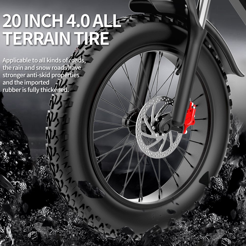 Electric Bike 1000W Electric City Bicycle 40 Miles Removable Battery 7-Speed 20" Electric Bike for Adults