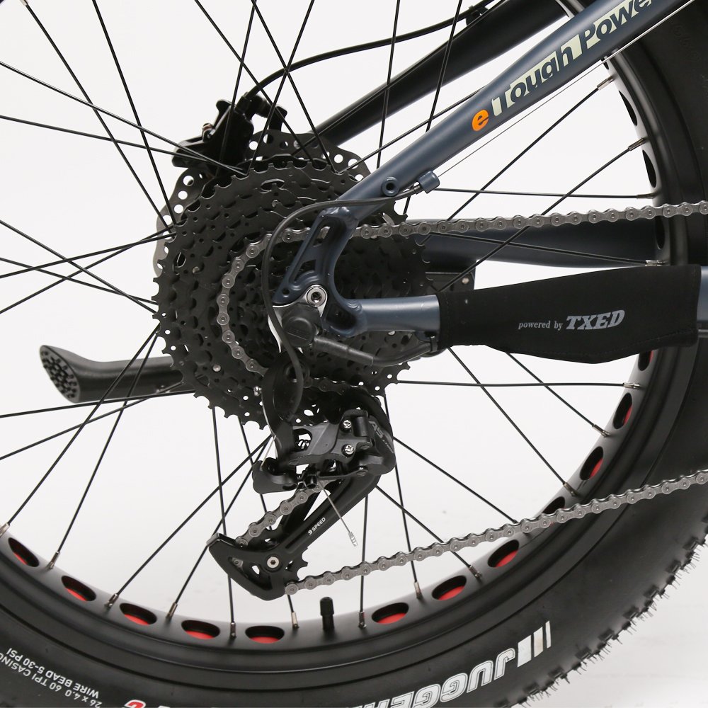 TXED Fat tire suspension 750w BAFANG electric mountain bike 9SPEED MTB ebike