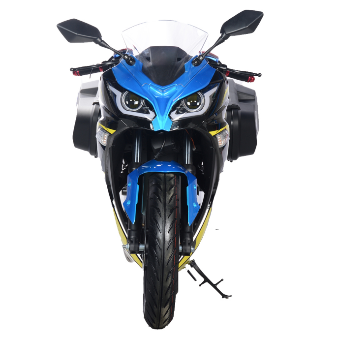 10KW electric sportbike RZ long range 72v160AH lithium hub motor 160/55-17 tire electric motorcycle with coc