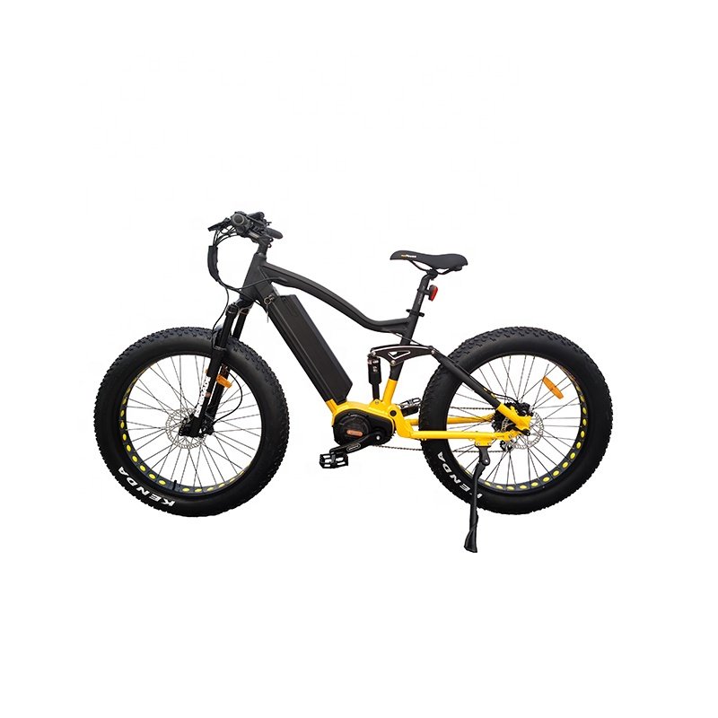 High Speed China 1000W Mid Drive Motor Electric Fat Bike Dual Suspensions Powerful E-bike