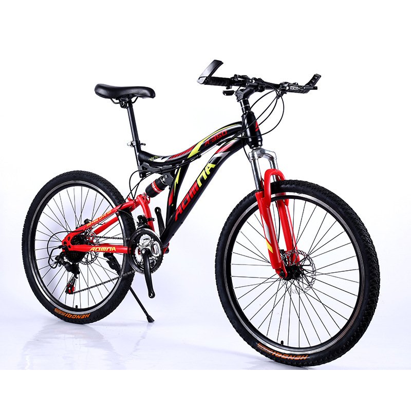26inch Full Suspension Mountain Bikes With Steel Frame High Performance Bicycle Reliable Mens Mountain Bike