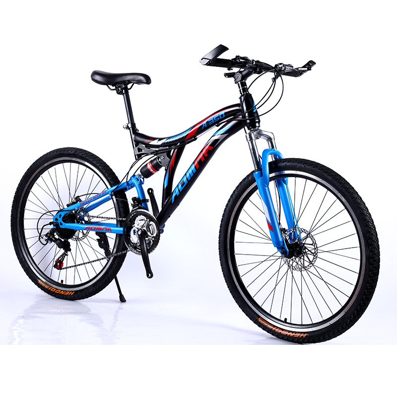 26inch Full Suspension Mountain Bikes With Steel Frame High Performance Bicycle Reliable Mens Mountain Bike