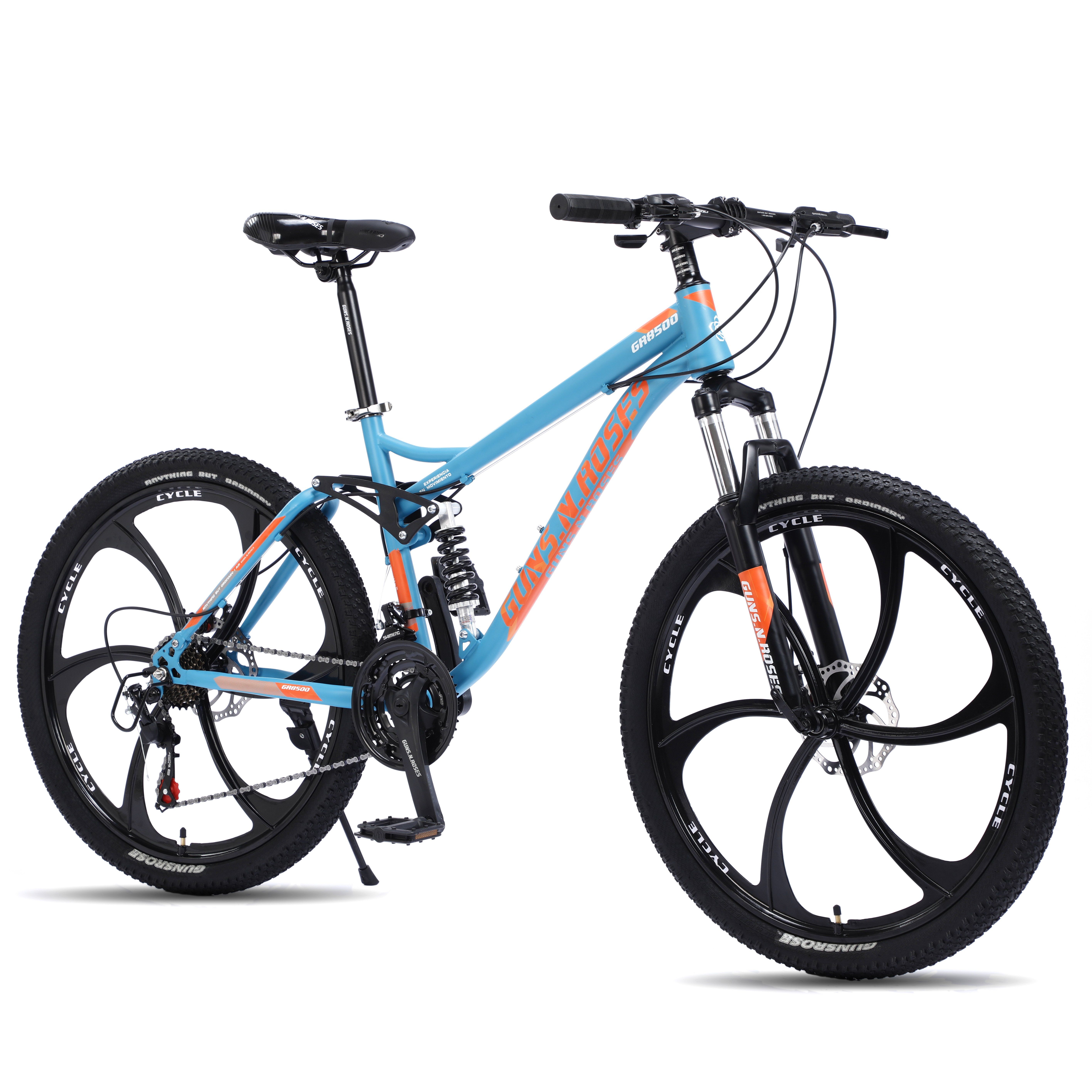 21-Speed Outdoor Fitness Road Carbon Frame Mountain Bike Aluminum Steel Fork Disc Brake System Shock Absorption Students Adults