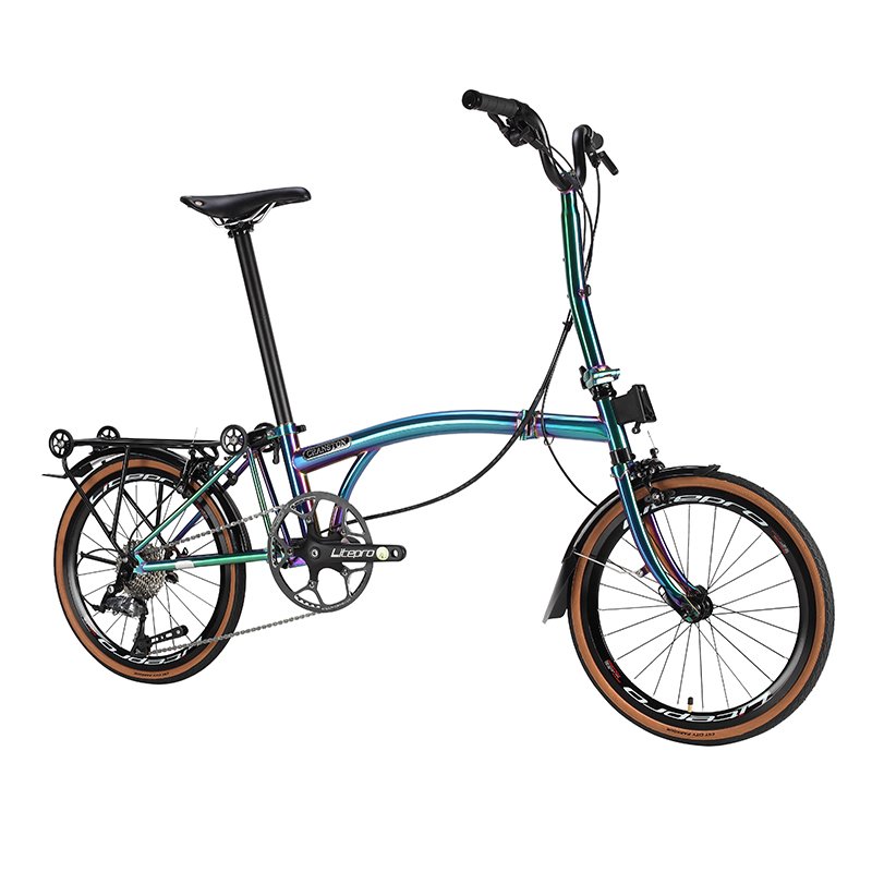 9 Speed Folding Bicycle Ultra Light Portable 20 Inch Adult Students Change Speed Mini Bikes Bicycle Aluminum Alloy Mountain Bike