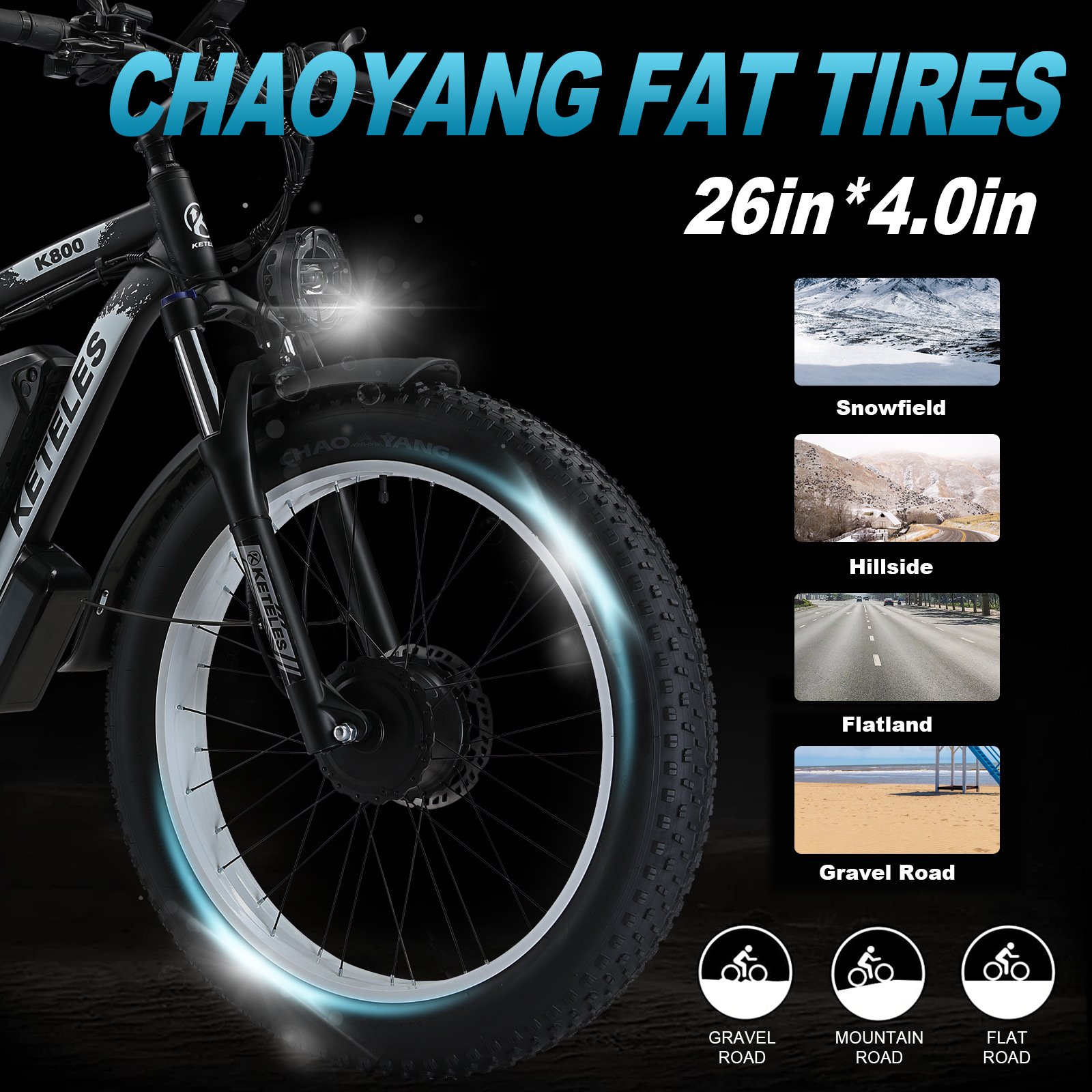 us warehouse EU warehouse off road 2000w powerful two motor 26inch mountain electric bike