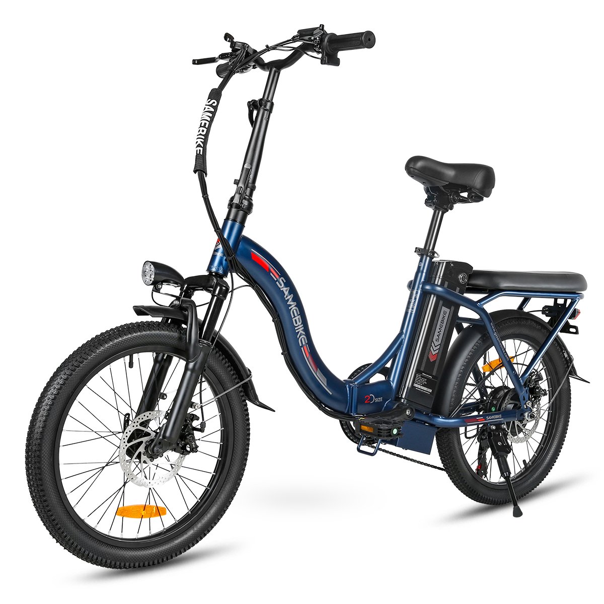 Ready Ship 350W Foldable Electric City Bike 36V 12AH Rear Hub Motor Disc Brake Aluminum Alloy Frame Power Rear Carrier Lithium