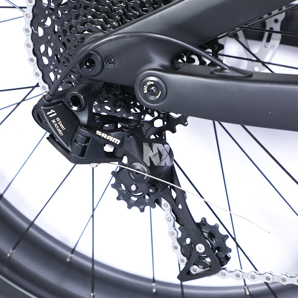 2024 full suspension carbon fibre fat ebike mid drive M620 electric mountain bike