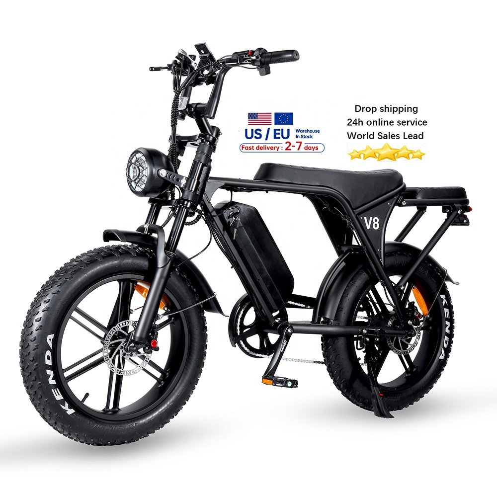 20 inch Electric Bicycle OUXI V8 4.0 Suspension Electric Bicycle Motor Electric Mountain Bike city City All Terrain E-bike